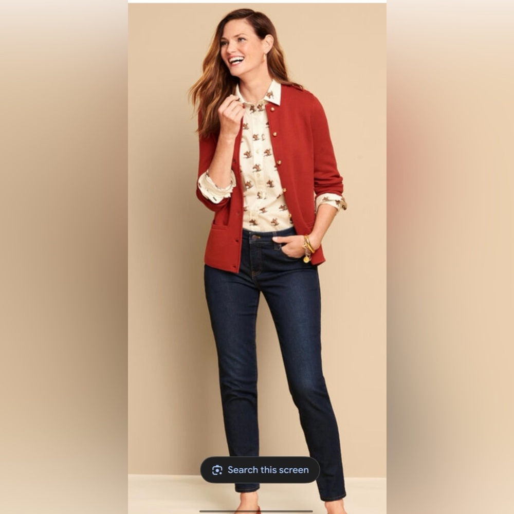 Talbots Merino Blend Military Sweater Jacket size S